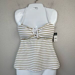 NWT Lauren Ralph Lauren Tankini Swim Top Size 10